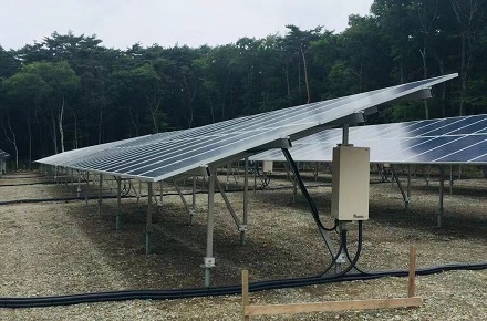 インバーター設置型太陽光発電用アルミ地盤構造